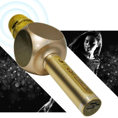 Караоке мікрофон дитячий портативний бездротової Bluetooth USB Золотий Gold Іграшка мікрофони для дітей YS-63 Караоке мікрофон дитячий портативний бездротової Bluetooth USB Золотий Gold Іграшка мікрофони для дітей YS-63