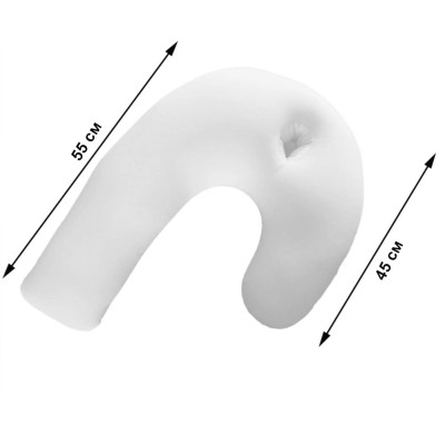 Подушка ортопедическая на одну сторону Side Sleeper Pro White Подушки подковы для шеи и для сна на боку Подушка ортопедическая на одну сторону Side Sleeper Pro White Подушки подковы для шеи и для сна на боку