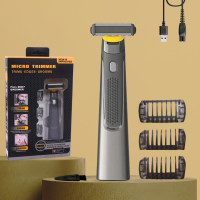 Портативний триммер для бороди та тіла Micro Trimmer з 3 насадками акумуляторний для сухого гоління Портативний триммер для бороди та тіла Micro Trimmer з 3 насадками акумуляторний для сухого гоління