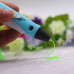 3D Ручка для дітей 3Д ручка 3 покоління з дисплеєм LCD Pen 3 блакитна Набір з Еко Пластиком та трафаретом