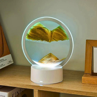 Песочный 3D ночник Настольная RGB лампа художественный свет песочные часы