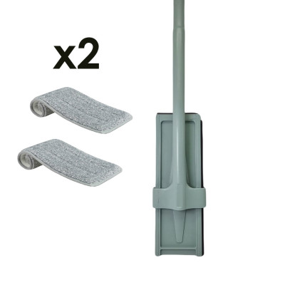 Швабра ледащо з вертикальним самоотжімом flat mop з віджимом і поворотом на 360 градусів та 2 мікрофібри Швабра ледащо з вертикальним самоотжімом flat mop з віджимом і поворотом на 360 градусів та 2 мікрофібри