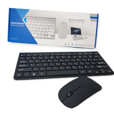 Клавиатура и мышь ультратонкая беспроводная Ultra thin Combo универсальная