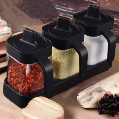 Органайзер для приправ та спецій з кришками та ложками Spice Jar TLG028 Набір для зберігання на підставці Органайзер для приправ та спецій з кришками та ложками Spice Jar TLG028 Набір для зберігання на підставці