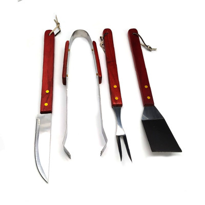 Набір приладів для барбекю і гриля 4 предмета BBQ 4 PCS Barbecue Set Інструменти для мангала гриля та барбекю Набір приладів для барбекю і гриля 4 предмета BBQ 4 PCS Barbecue Set Інструменти для мангала гриля та барбекю
