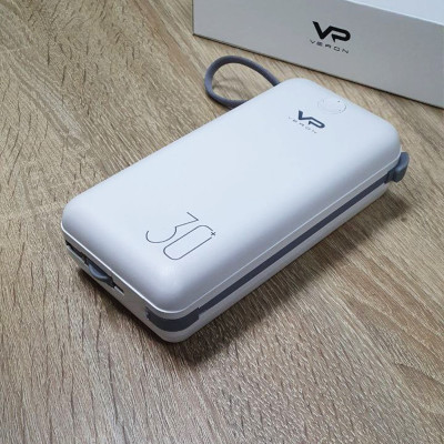 Powerbank Портативный Повербанк Veron 30000 mAh Micro Type С Lightning Пауэрбанк для зарядки телефона