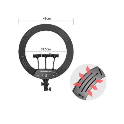 Светодиодная кольцевая лампа Ring fill light 45 см для фото и видео с 3 держателями для телефона Селфи лампа Светодиодная кольцевая лампа Ring fill light 45 см для фото и видео с 3 держателями для телефона Селфи лампа