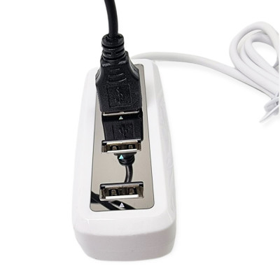 USB хаб концентратор адаптер розгалужувач на 4 порти білий живлення від USB хаб 2.0 USB хаб концентратор адаптер розгалужувач на 4 порти білий живлення від USB хаб 2.0