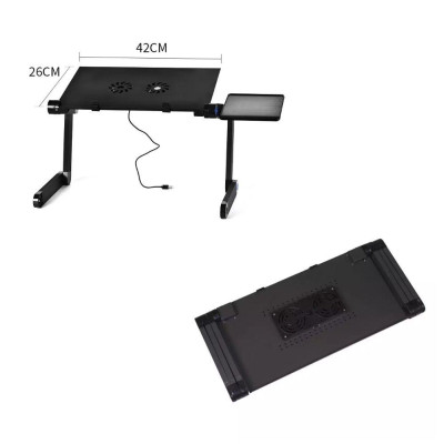 Столик трансформер для ноутбука Портативний з вентилятором Laptop Table T8 підставка стіл з кулером Столик трансформер для ноутбука Портативний з вентилятором Laptop Table T8 підставка стіл з кулером