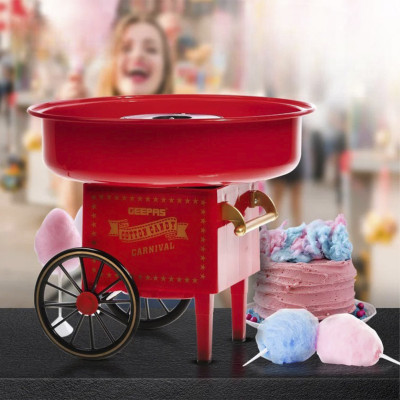 Електричний апарат для виробництва цукрової вати Cotton Candy Maker Червоний Електричний апарат для виробництва цукрової вати Cotton Candy Maker Червоний