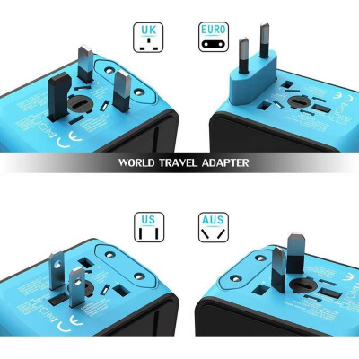 Універсальний мережевий USB-адаптер для подорожей і вдома Adapter Travel ORIGINAL, Перехідник для розеток Універсальний мережевий USB-адаптер для подорожей і вдома Adapter Travel ORIGINAL, Перехідник для розеток