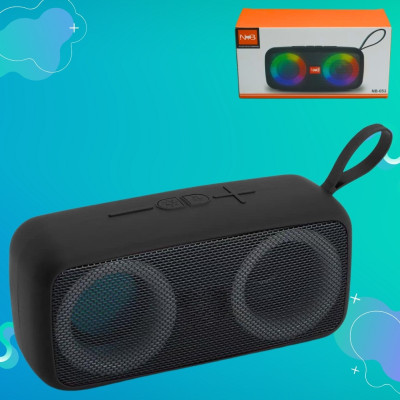 Портативная музыкальная Bluetooth колонка NB-051 Беспроводная с RGB подсветкой и FM радио