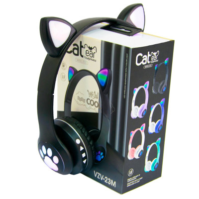 Наушники беспроводные с ушками Cat Ear VZV 23M детские наушники кошачьи ушки с микрофоном Наушники беспроводные с ушками Cat Ear VZV 23M детские наушники кошачьи ушки с микрофоном