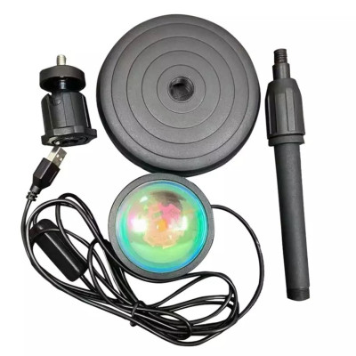 Проекционный светильник RGB на штативе USB проектор атмосферная лампа разноцветная с пультом РГБ Sunset Lamp Проекционный светильник RGB на штативе USB проектор атмосферная лампа разноцветная с пультом РГБ Sunset Lamp