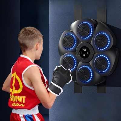 Боксерський настінний тренажер з LED підсвіткою музичний Боксерська Bluetooth мішень для боксу та відпрацювання ударів Боксерський настінний тренажер з LED підсвіткою музичний Боксерська Bluetooth мішень для боксу та відпрацювання ударів