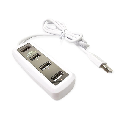 USB хаб концентратор адаптер розгалужувач на 4 порти білий живлення від USB хаб 2.0 USB хаб концентратор адаптер розгалужувач на 4 порти білий живлення від USB хаб 2.0
