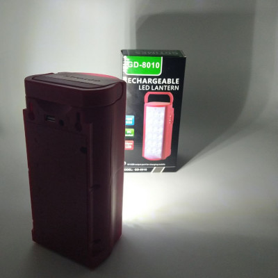 Ручний акумуляторний ліхтар GD 8010 світлодіодний переносний з USB зарядкою для телефону Power bank Ручний акумуляторний ліхтар GD 8010 світлодіодний переносний з USB зарядкою для телефону Power bank