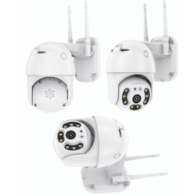 Поворотна вулична PTZ WiFi xm 2mp IP камера відеоспостереження з віддаленим доступом біла Поворотна вулична PTZ WiFi xm 2mp IP камера відеоспостереження з віддаленим доступом біла