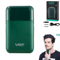 Акумуляторна міні електробритва для обличчя VGR V390 портативна з висувним триммером Акумуляторна міні електробритва для обличчя VGR V390 портативна з висувним триммером