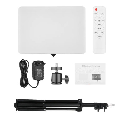 Прямоугольная светодиодная лампа 23х16см RGB F99 для студийного освещения фото и видео с пультом и штативом 2м Прямоугольная светодиодная лампа 23х16см RGB F99 для студийного освещения фото и видео с пультом и штативом 2м