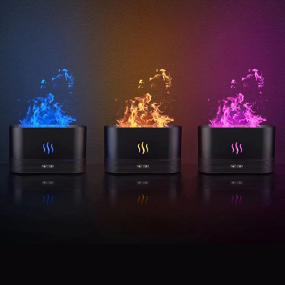 Увлажнитель воздуха с эффектом пламени аромадифузор с RGB подсветкой аромалампа от usb Увлажнитель воздуха с эффектом пламени аромадифузор с RGB подсветкой аромалампа от usb