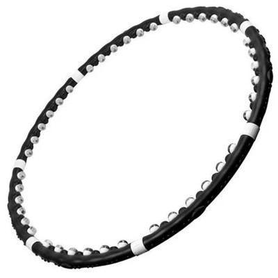 Обруч массажер магнитный хулахуп разборной Massaging Hula Hoop массажный черный для фитнеса похудения талии Обруч массажер магнитный хулахуп разборной Massaging Hula Hoop массажный черный для фитнеса похудения талии
