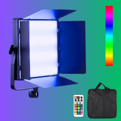 Прямоугольная лампа видеосвет LED 660 RGB с пультом ДУ и сумкой портативный прожектор для студийной съемки