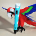 3D Ручка для дітей 3Д ручка 2 покоління з дисплеєм LCD Pen 2 Блакитна для дітей Набір з Еко Пластиком