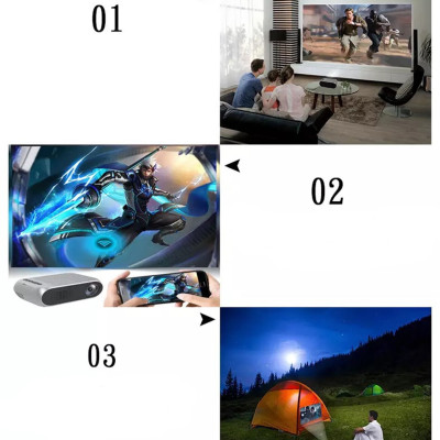 Портативный мини проектор Projector LED YG320 Mini белый с динамиком для дома лед проектор карманный домашний Портативный мини проектор Projector LED YG320 Mini белый с динамиком для дома лед проектор карманный домашний