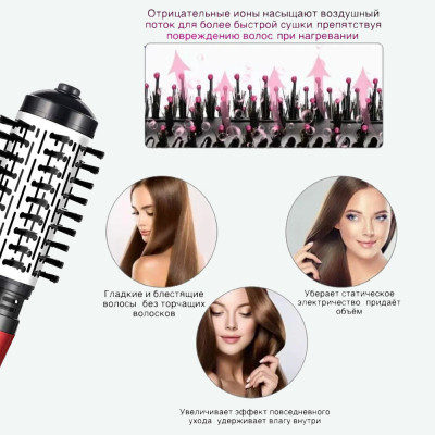 Расческа фен Shiny & Beauty 2в1 Электрическая щетка для укладки и выпрямления утюжок плойка стайлер Расческа фен Shiny & Beauty 2в1 Электрическая щетка для укладки и выпрямления утюжок плойка стайлер