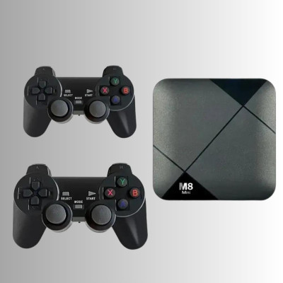 Игровая консоль приставка для телевизора M8 mini 4K Android ТВ с встроенным эмулятором ретро игр и джойстиками Игровая консоль приставка для телевизора M8 mini 4K Android ТВ с встроенным эмулятором ретро игр и джойстиками