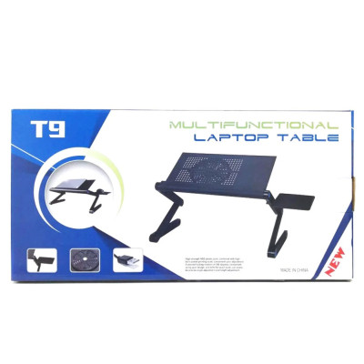 Столик трансформер для ноутбука складаний металевий LAPTOP TABLE Т9 охолоджуючий набір з GPS трекером Столик трансформер для ноутбука складаний металевий LAPTOP TABLE Т9 охолоджуючий набір з GPS трекером