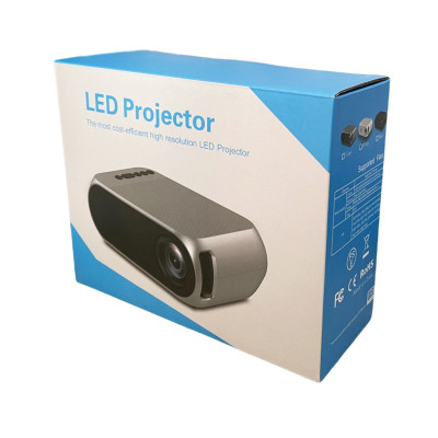 Портативный мини проектор Projector LED YG320 Mini белый с динамиком для дома лед проектор карманный домашний Портативный мини проектор Projector LED YG320 Mini белый с динамиком для дома лед проектор карманный домашний