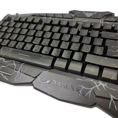 Игровая клавиатура V 100 и мышка с подсветкой молнии проводная геймерский набор клавиатуры и мыши Игровая клавиатура V 100 и мышка с подсветкой молнии проводная геймерский набор клавиатуры и мыши