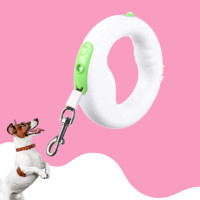 Поводок 3 м рулетка со встроенным фонариком Hands Free Х10 Круглая ручка кольцо