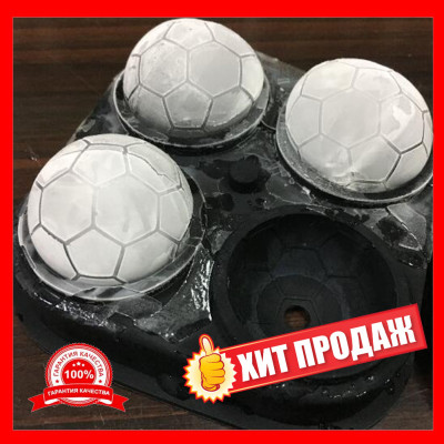 Форма для льда футбольный мяч силиконовая Емкости для льда 3D с крышкой формы фигурные шарики для виски Форма для льда футбольный мяч силиконовая Емкости для льда 3D с крышкой формы фигурные шарики для виски