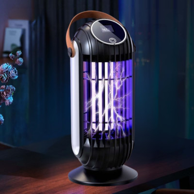 Акумуляторна лампа пастка для комах з дисплеєм BG-008 Electric Shock Mosquito Lamp Антимоскітна лампа приманка для комарів Акумуляторна лампа пастка для комах з дисплеєм BG-008 Electric Shock Mosquito Lamp Антимоскітна лампа приманка для комарів