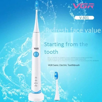 Электрическая зубная щетка VGR V 801 ультразвуковая USB электрощетка на аккумуляторе пульсирующая Электрическая зубная щетка VGR V 801 ультразвуковая USB электрощетка на аккумуляторе пульсирующая