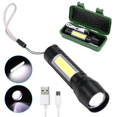 Ліхтар ручний BL 511 компактний акумуляторний світлодіодний USB ліхтарик у кейсі з фокусуванням променя Ліхтар ручний BL 511 компактний акумуляторний світлодіодний USB ліхтарик у кейсі з фокусуванням променя
