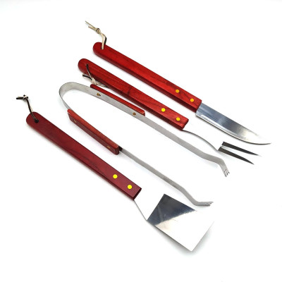 Набір приладів для барбекю і гриля 4 предмета BBQ 4 PCS Barbecue Set Інструменти для мангала гриля та барбекю Набір приладів для барбекю і гриля 4 предмета BBQ 4 PCS Barbecue Set Інструменти для мангала гриля та барбекю