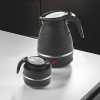 Силіконовий електрочайник дорожній 600 мл складаний Hoffmans Electronics HM-2546 Швидкозакипальний чайник Чорний Силіконовий електрочайник дорожній 600 мл складаний Hoffmans Electronics HM-2546 Швидкозакипальний чайник Чорний