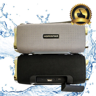 Портативная беспроводная Bluetooth колонка Hopestar H24 Серая Мощная USB FM стерео акустика Спикерфон Портативная беспроводная Bluetooth колонка Hopestar H24 Серая Мощная USB FM стерео акустика Спикерфон