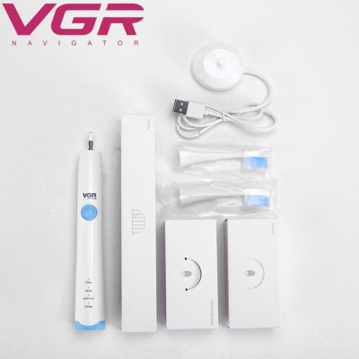 Электрическая зубная щетка VGR V 801 ультразвуковая USB электрощетка на аккумуляторе пульсирующая Электрическая зубная щетка VGR V 801 ультразвуковая USB электрощетка на аккумуляторе пульсирующая