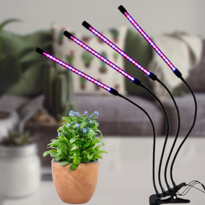 Фитолампа для растений 50 Вт LED светильник на управлении со сменой цвета и таймером четверной