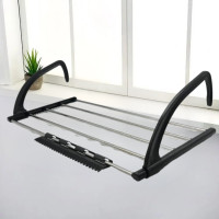 Складная сушилка для белья на балкон окно Folding Clothes Shelf Съемная сушка для одежды на батарею Складная сушилка для белья на балкон окно Folding Clothes Shelf Съемная сушка для одежды на батарею