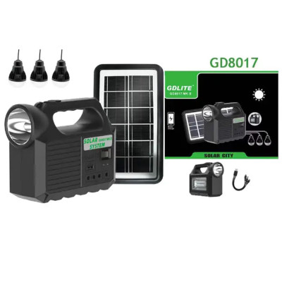 Портативна сонячна система GD 8017 автономна електростанція Power bank ліхтар радіо Bluetooth колонка Портативна сонячна система GD 8017 автономна електростанція Power bank ліхтар радіо Bluetooth колонка
