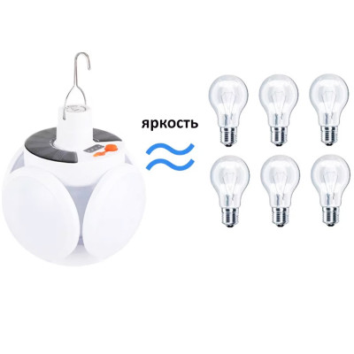 Підвісна лампа для кемпінгу та відпочинку Magic Cool Camping Light на акумуляторі із сонячною панеллю з гачком Підвісна лампа для кемпінгу та відпочинку Magic Cool Camping Light на акумуляторі із сонячною панеллю з гачком