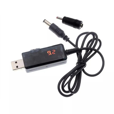USB кабель для роутера від Power Bank перехідник перетворювач 9V 12V кабель живлення від повербанку USB кабель для роутера від Power Bank перехідник перетворювач 9V 12V кабель живлення від повербанку