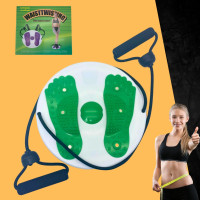 Диск обертовий з еспандерами спортивний WAIST TWISTING з масажним ефектом для ніг і талії підлоговий Диск обертовий з еспандерами спортивний WAIST TWISTING з масажним ефектом для ніг і талії підлоговий