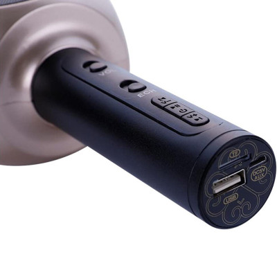 Караоке мікрофон дитячий портативний бездротової Bluetooth USB Black Чорний Іграшка мікрофони для дітей YS-63 Караоке мікрофон дитячий портативний бездротової Bluetooth USB Black Чорний Іграшка мікрофони для дітей YS-63